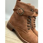 Bota Cordón Ante con Tacón
