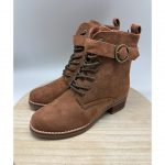 Bota Cordón Ante con Tacón