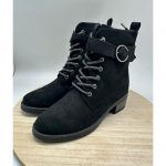 Bota Cordón Ante con Tacón