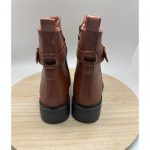Botín Polipiel Hebilla Oro Viejo