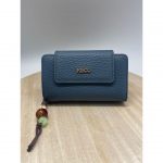 Cartera Mediana Polipiel Llavero Abalorios