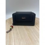 Cartera Mediana Polipiel Llavero Abalorios