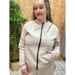 Sudadera Básica Cremallera y Bolsillos