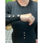 Vestido de Punto con Tablas