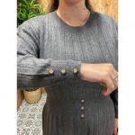 Vestido de Punto con Tablas