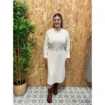 Vestido de Punto con Tablas