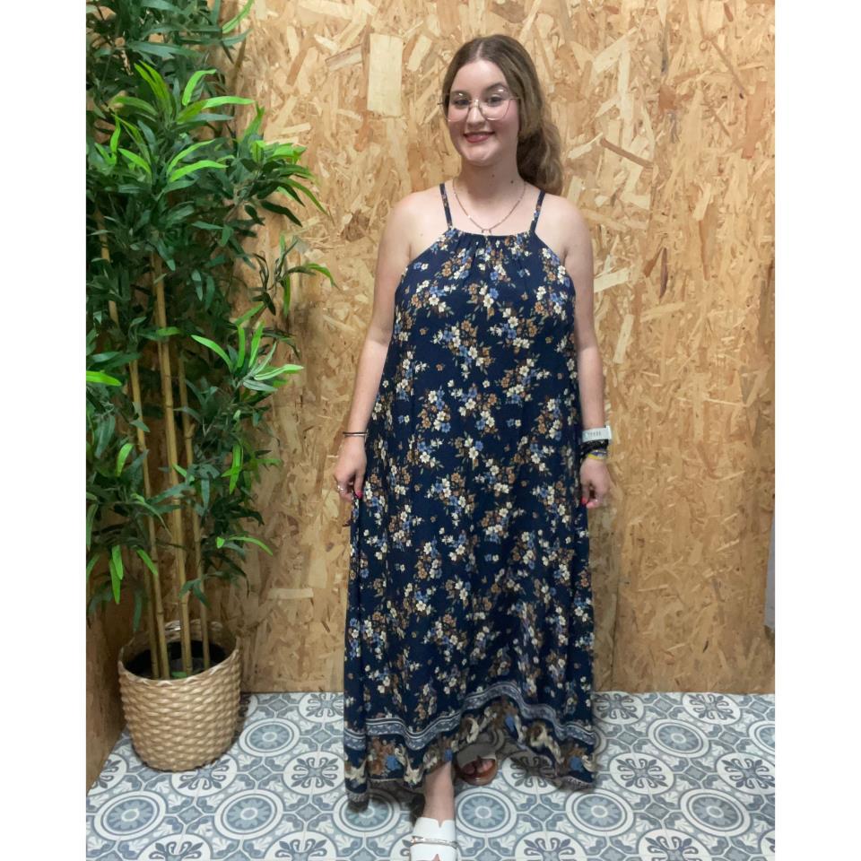 Vestido de Tiros Estampados Floral