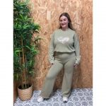 Conjunto Punto Jersey Corazón   Pantalón