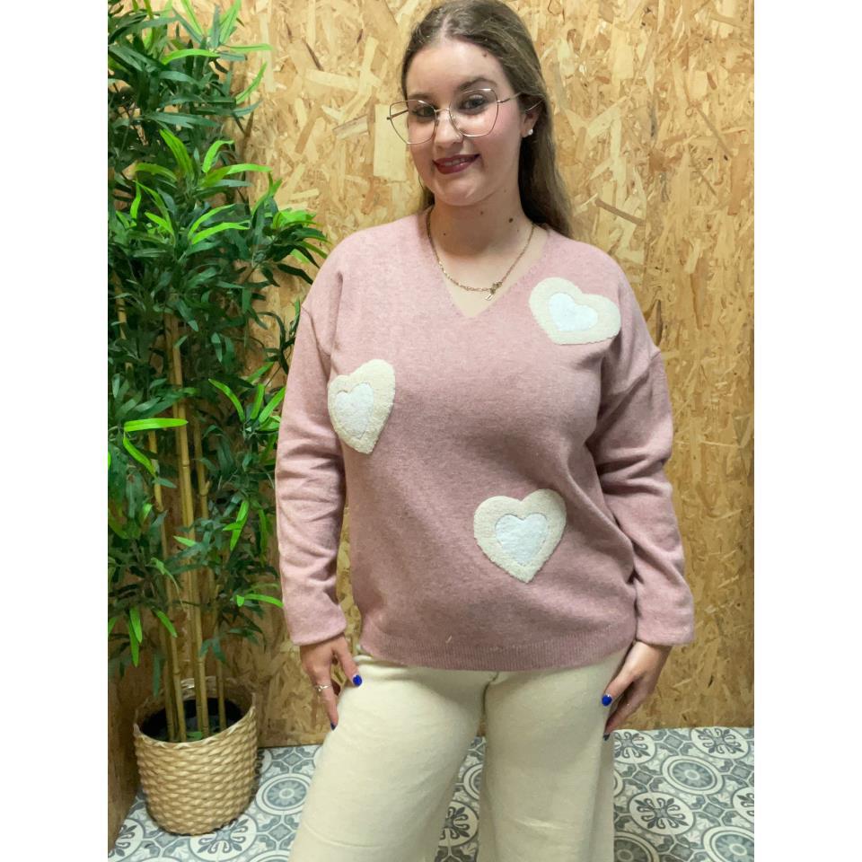 Jersey Punto Corazones Borreguito