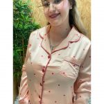 Pijama Raso Corazones Abotonado