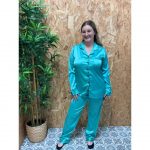 Pijama Raso Corazones Abotonado