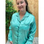 Pijama Raso Corazones Abotonado