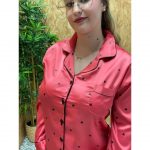 Pijama Raso Corazones Abotonado