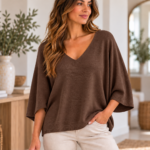 Blusa Punto Manga Murciélago - Imagen 2