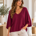 Blusa Punto Manga Murciélago