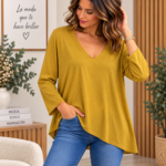 Blusa Básica Cuello en Pico - Imagen 4
