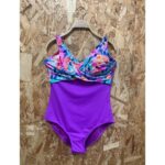 Bañador Liso con Pecho Estampado