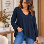 Blusa Básica Cuello en Pico