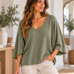 Blusa Punto Manga Murciélago - Imagen 3