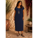 Vestido Básico Ancho + Collar - Imagen 3