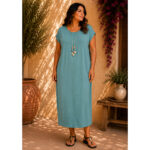 Vestido Básico Ancho + Collar - Imagen 2