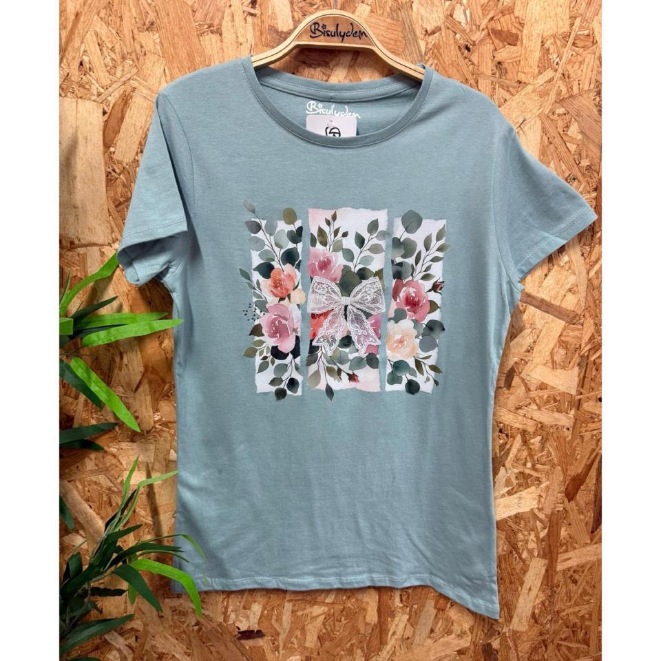 Camiseta Primavera Lazo Encaje