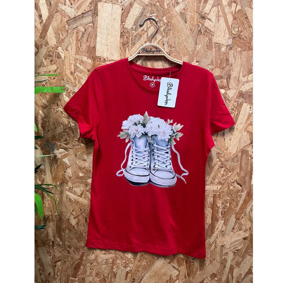 Camiseta Botín Blanco con Flores