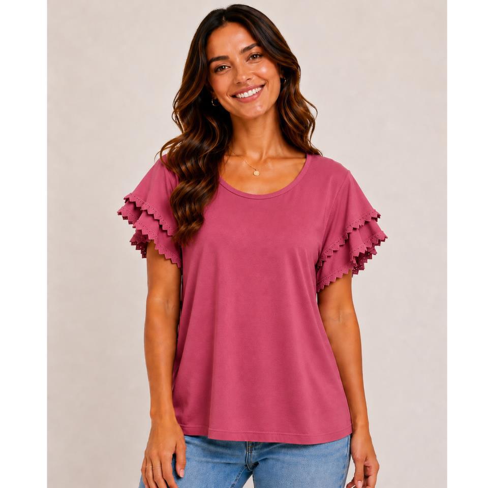 Blusa Básica Doble Encaje