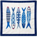 Pañuelo de Seda Peces 70x70