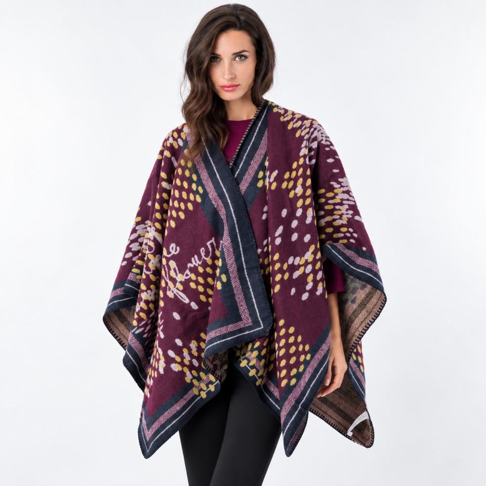 Poncho estampado Blossom