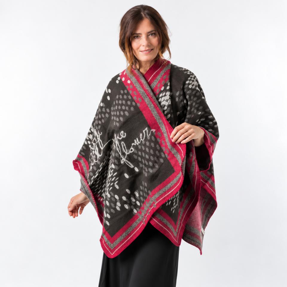 Poncho estampado Tulip