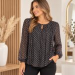 Blusa Plisada Hojas